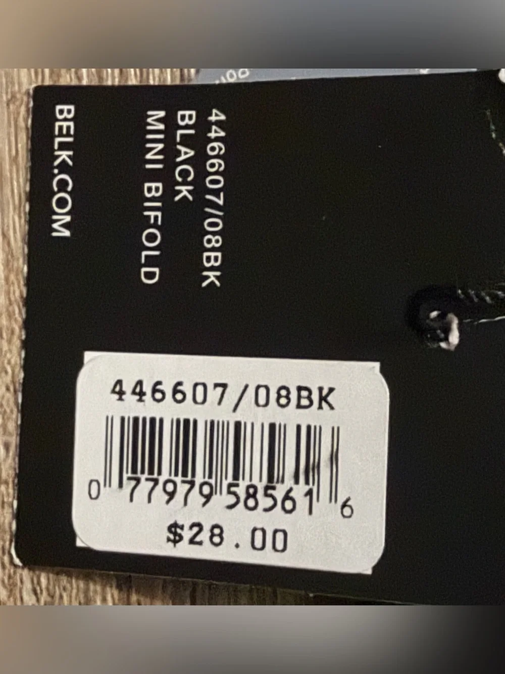 Belk Kim Roger’s - Black Genuine Leather Mini Card Holder